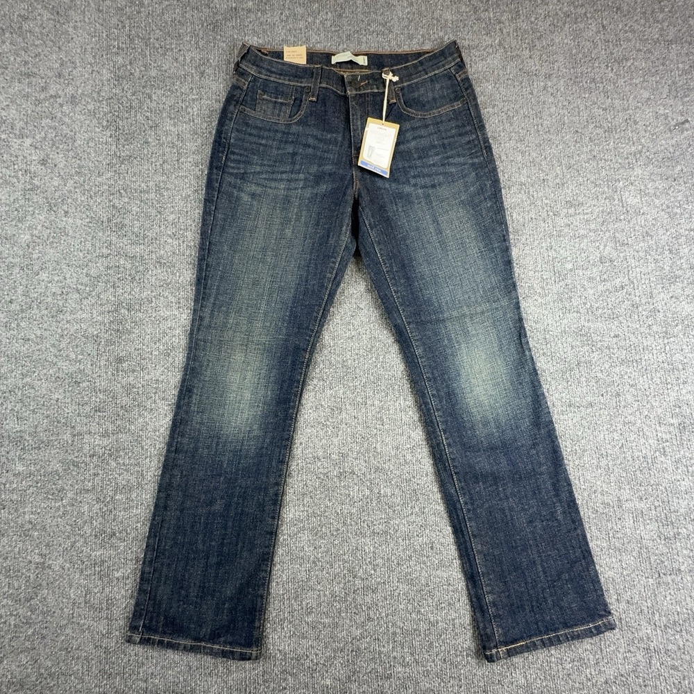 Levi's 505 Straight Jeans Womens 6 Short Medium Wash Blue Mid Rise Stretch Denim